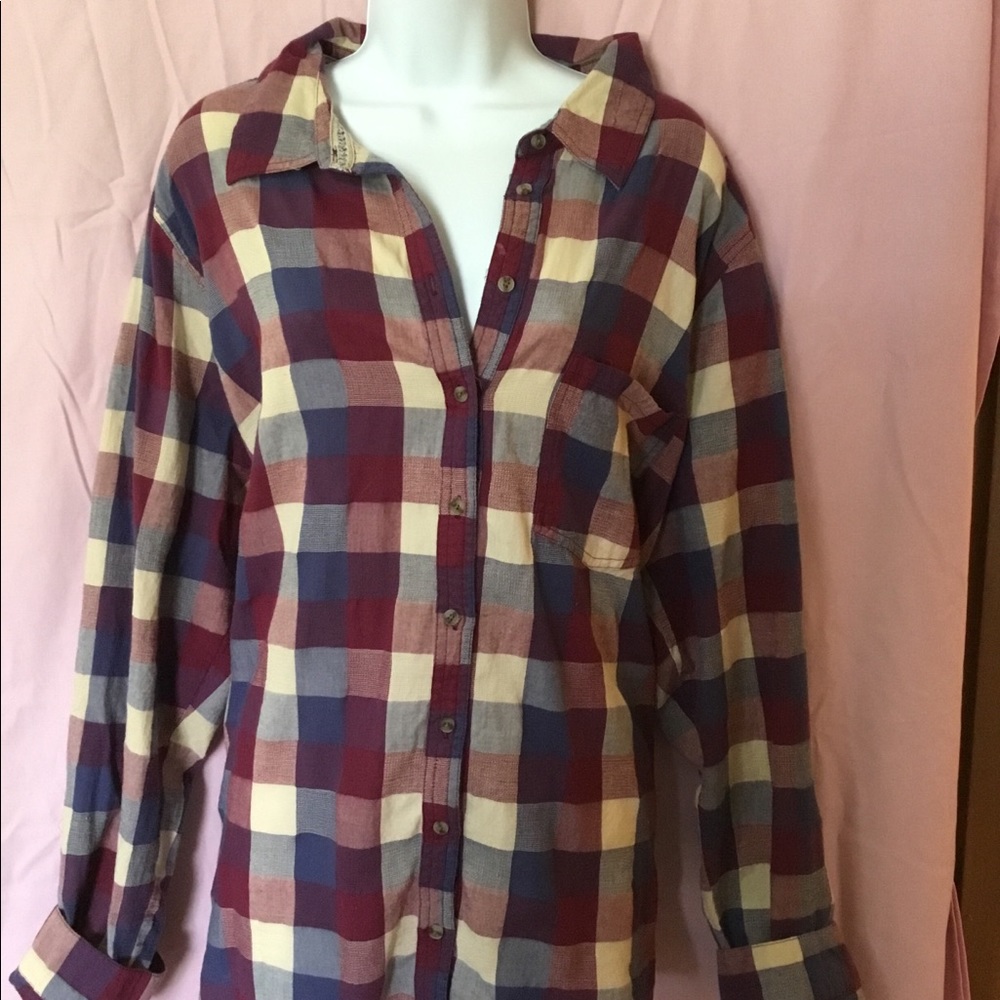 Maurice’s plus size button down plaid